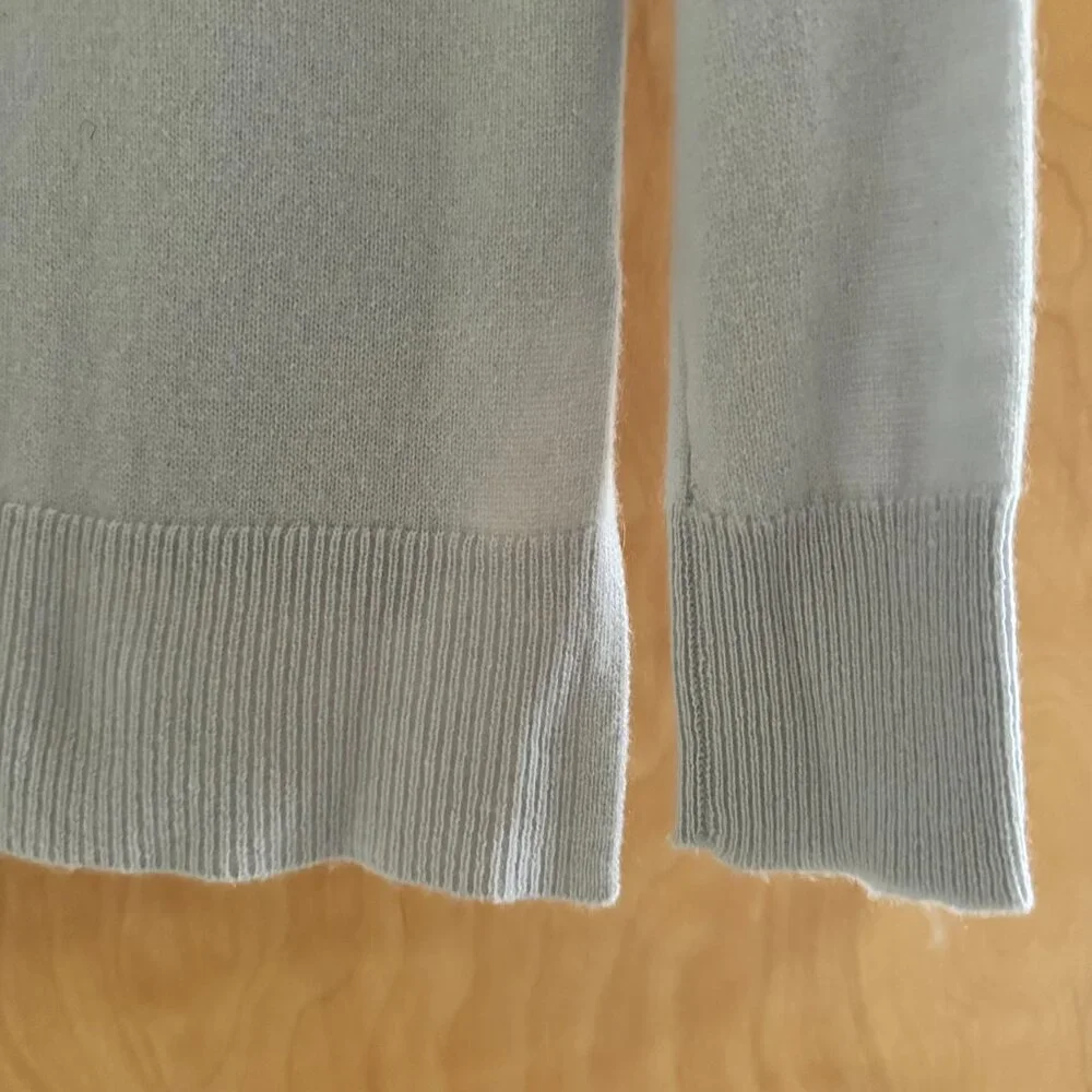 Women's Light Blue Crew Neck Sweater - Picture 5 of 7